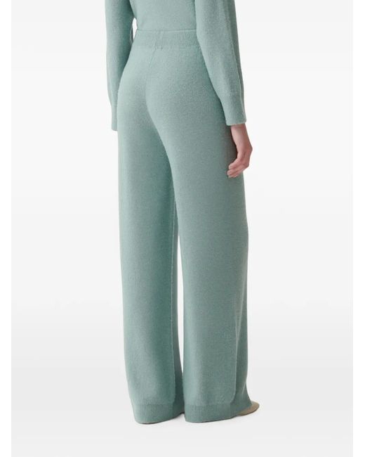 Fabiana Filippi Green Sequin-Embellished Knitted Trousers