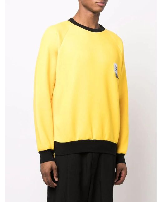 Felpa Con Logo di Fumito Ganryu in Yellow