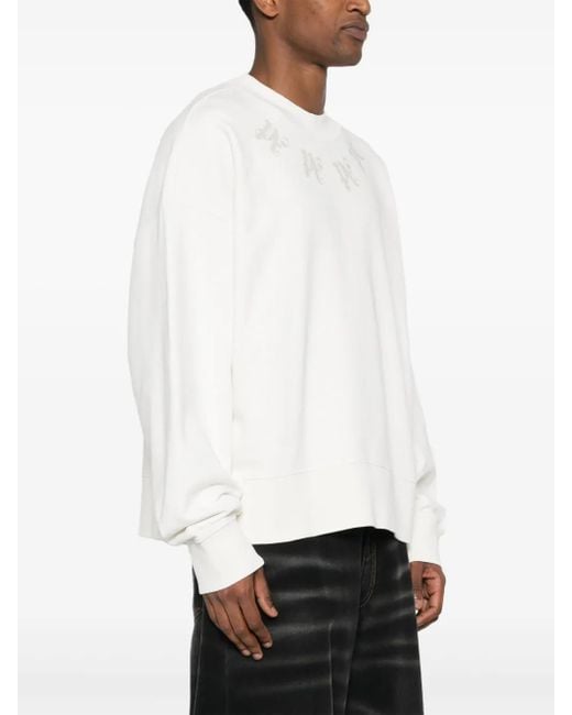 メンズ Palm Angels モノグラム スウェットシャツ White