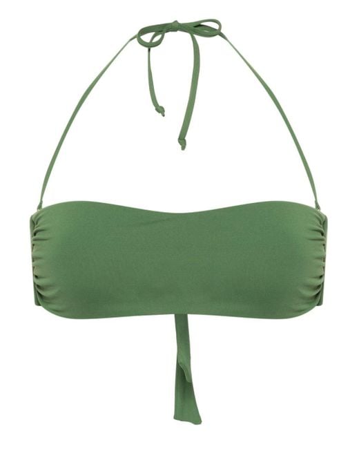 Fisico Green Bandeau Bikini Top