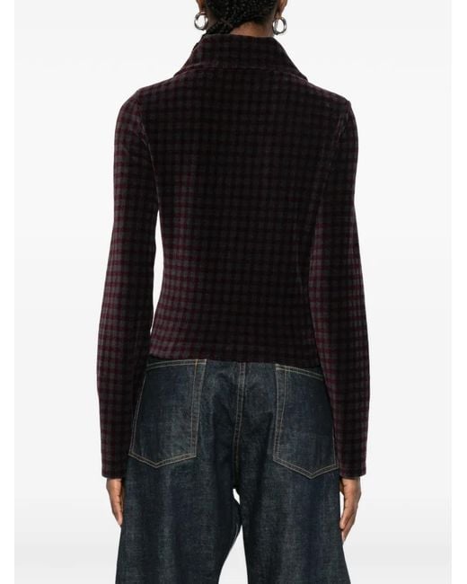 Our Legacy Black Zip-Up Patterned Jacket