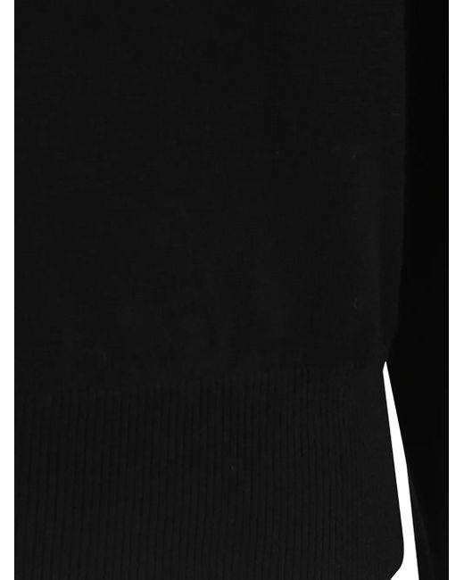 Alexander McQueen Black Ribbed-Trim Sweater
