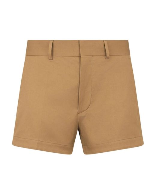 DSquared² Natural Tailored Cotton Tennis Shorts for men