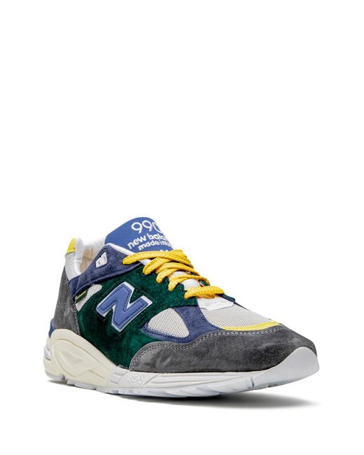 New Balance Suede X Aime Leon Dore 990 V2 Sneakers in Green for Men - Lyst