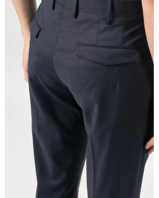 PT Torino Blue Straight-Leg Trousers for men