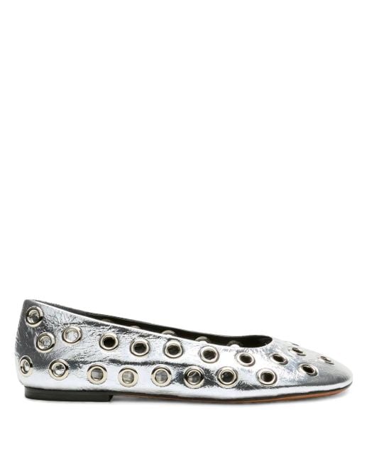 Proenza Schouler White Glove Grommet Ballerina Shoes
