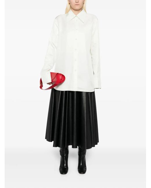 Jil Sander White Flared Shirt