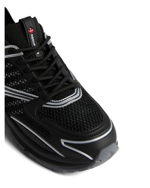 Zapatillas Dash con paneles de malla DSquared² de hombre de color Black