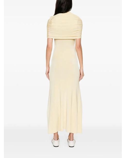 Roland Mouret White Robe Mi-Longue À Découpes