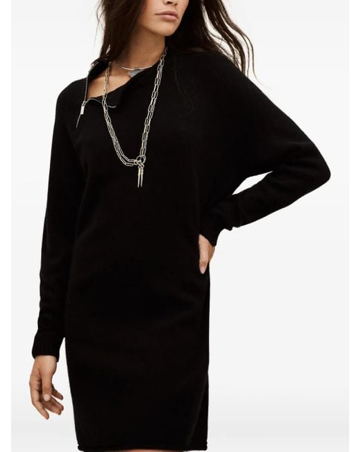 Ba&sh Cheima Zip Detail Dress in Black | Lyst