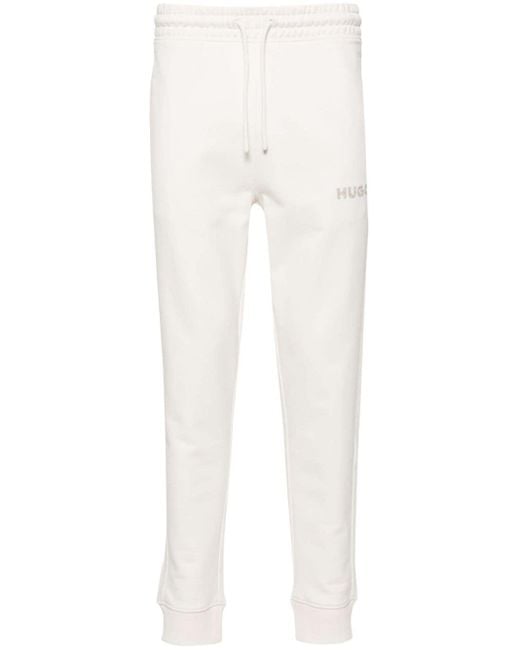 Pantalones de chándal con logo bordado HUGO de hombre de color White