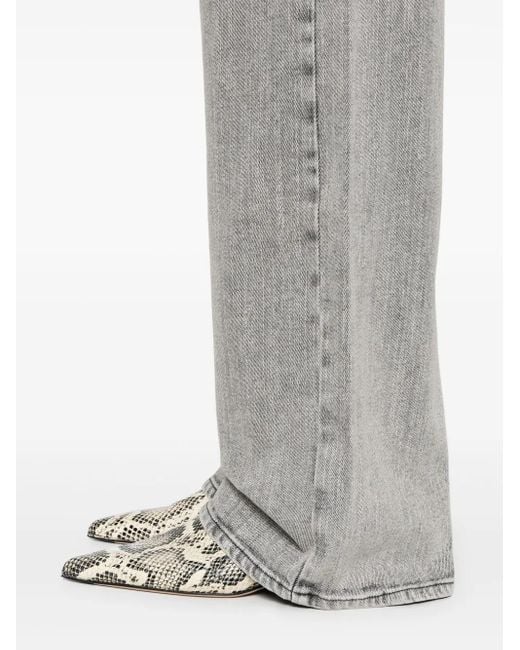 Fabiana Filippi Gray Straight-Leg Jeans