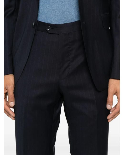 Tagliatore Blue Pinstriped Suit for men