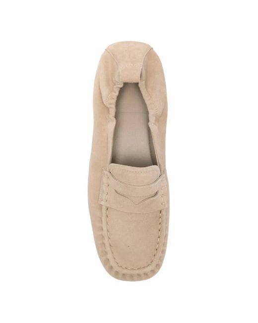 COPENHAGEN White Suede Moccasins