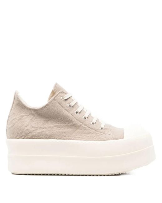Rick Owens Natural "Double Bumper Low" Sneakers