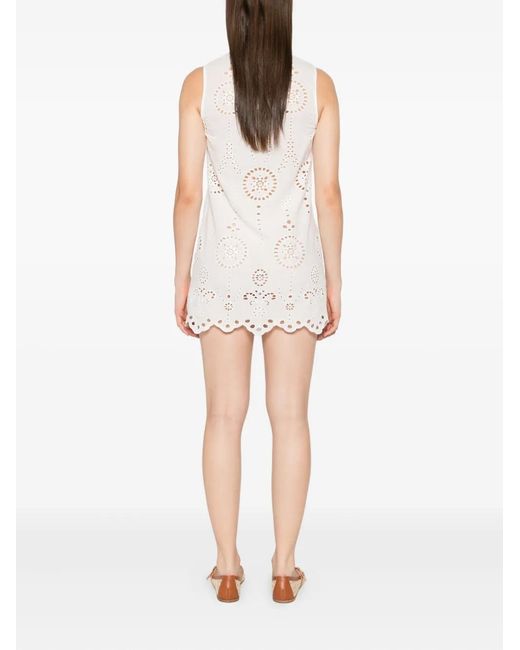 Matteau White Broderie Anglaise Mini Dress