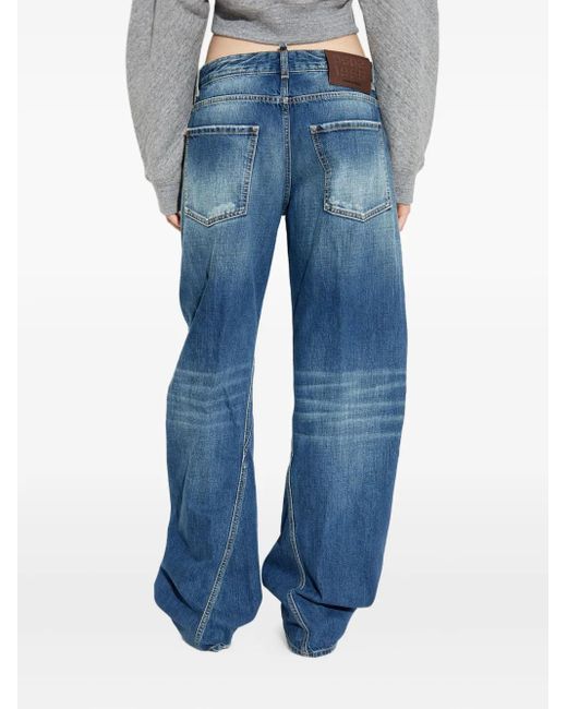 DSquared² Blue Weite Jeans Im Distressed-Look
