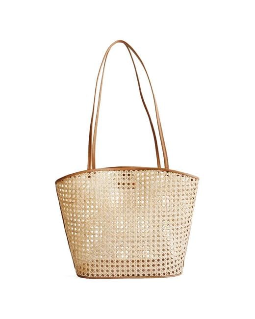 Bembien White Mirella Woven Tote Bag