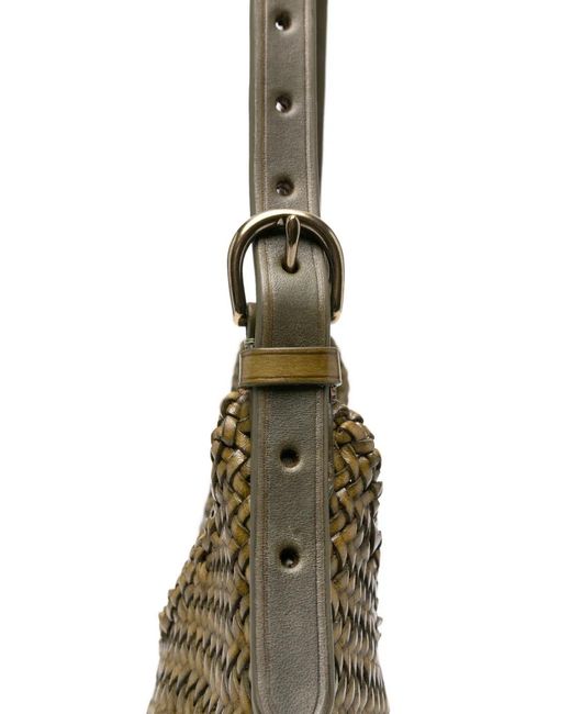 Dragon Diffusion Green Luna Mezza Woven Shoulder Bag