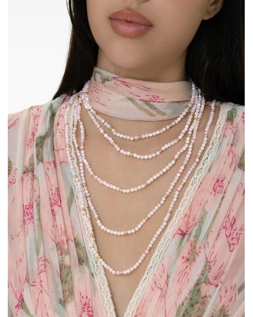 Robinson Pelham Pink Blanc Utopia Beaded Necklace