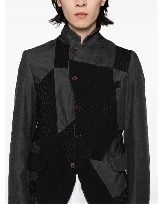 メンズ COMME DES GARÇON BLACK パッチワーク ジャケット Black