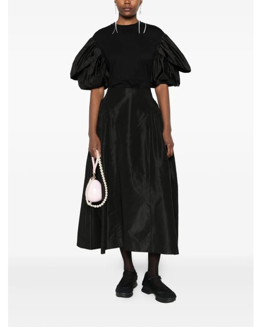Simone Rocha Black Bind Mini Skirt