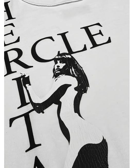 Hysteric Glamour White Pin-Up Girl T-Shirt for men