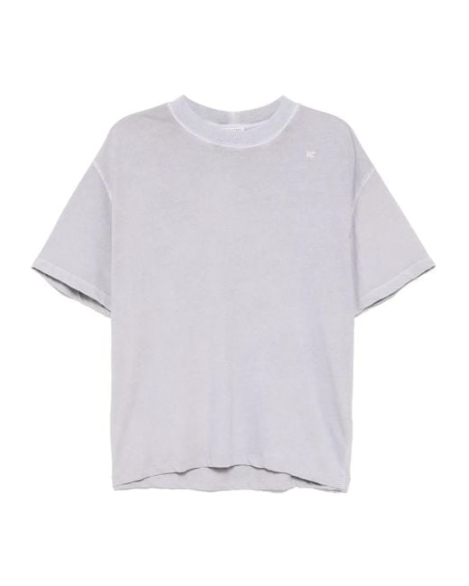 Camiseta de algodón con efecto lavado RECTO. de color White