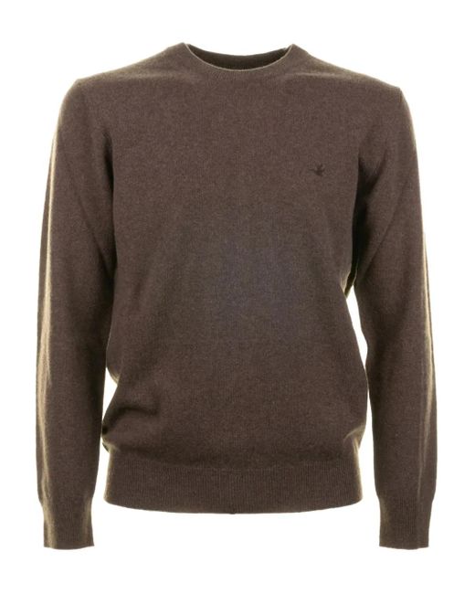 メンズ Brooksfield クルーネック セーター Brown