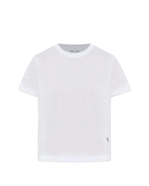 Samsøe & Samsøe White Sacamino Graphic T-Shirt