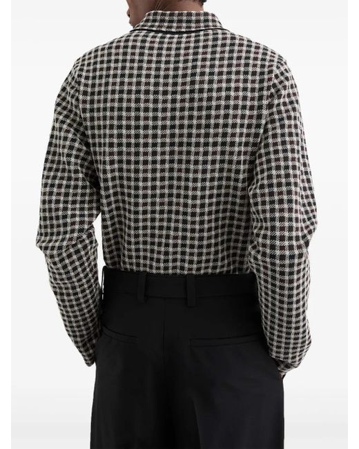 Jil Sander Kariertes Hemd in Gray für Herren