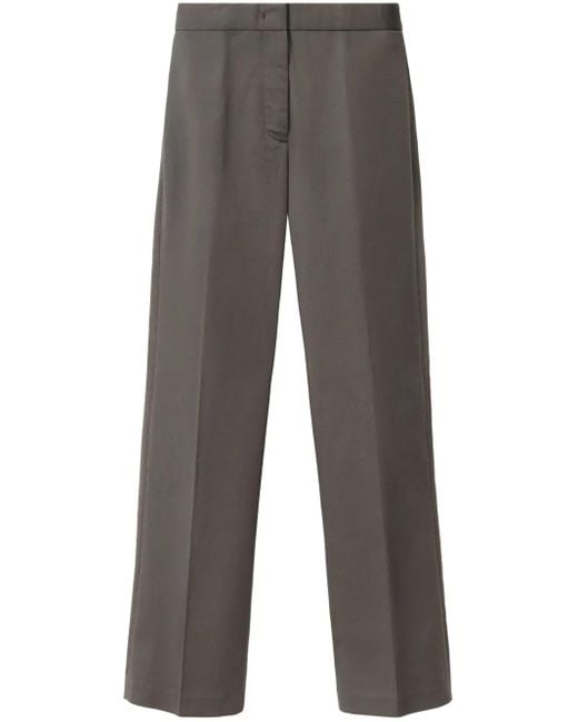 Fabiana Filippi Gray Straight-Leg Trousers
