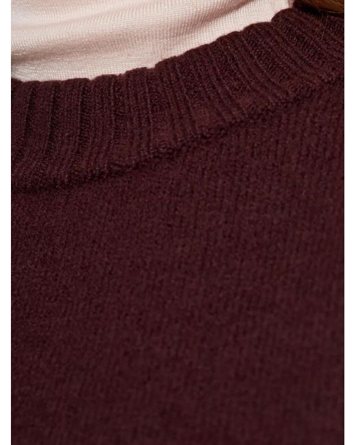 Jil Sander Purple Crew-Neck Sweater