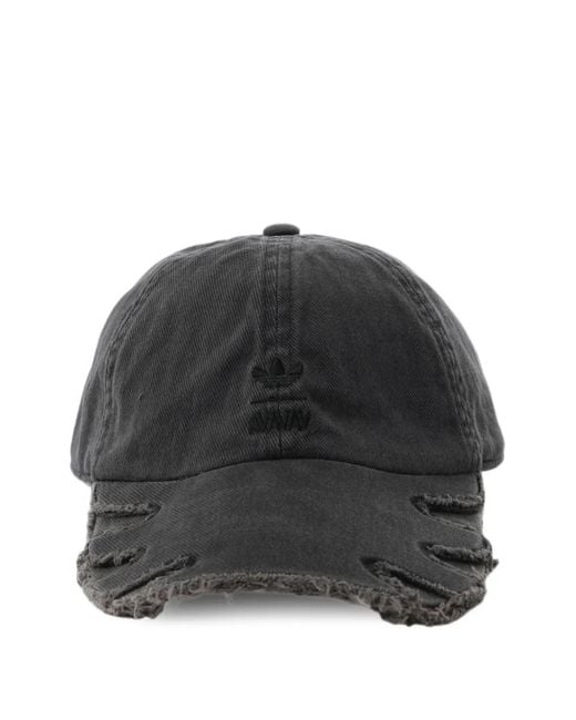 Adidas Black X Avavav Slashed Double Brim Distressed Baseball Cap