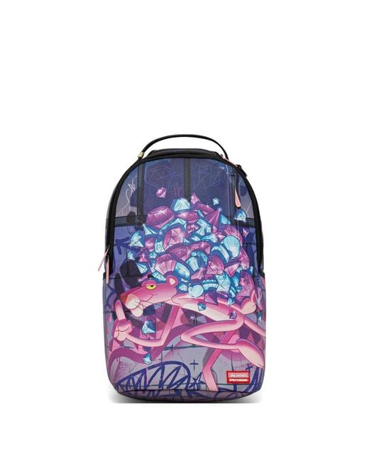 Sprayground Blue Graphic-Print Backpack