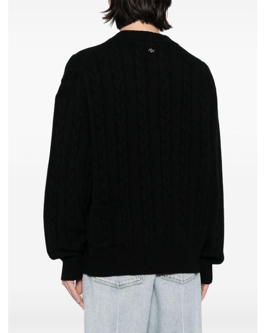 ZZERO BY SONGZIO Black Panther Cable-knit Jumper