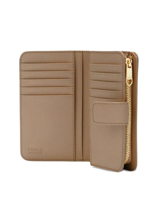 Furla Brown Medium Classic Compact Wallet