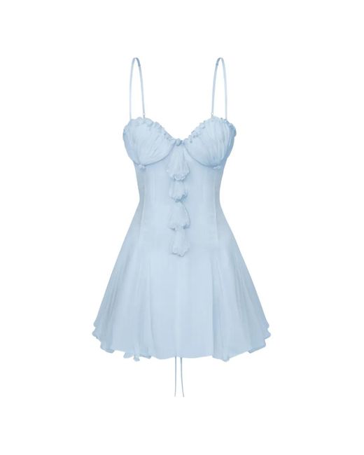 Stolen Stores Blue Ruffled Shell Dress