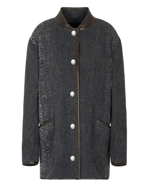 Giorgio Armani Black Single-Breasted Coat
