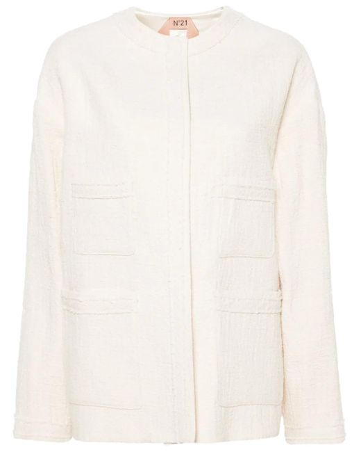 N°21 Natural Open-Front Jacket