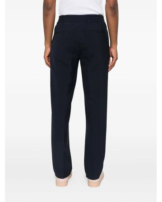 Sandro Blue Elasticated Straight-Leg Trousers for men