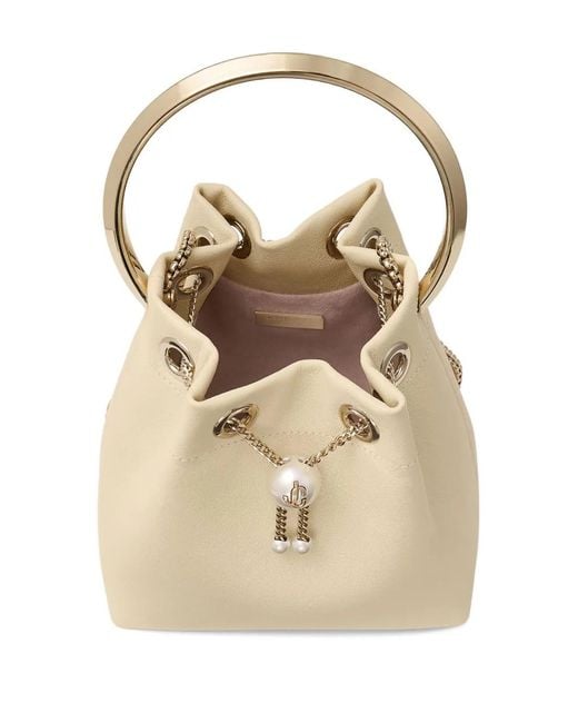 Jimmy Choo Natural Bon Bon Bucket Bag
