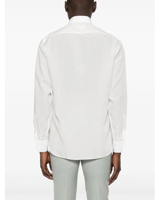 Lardini White Pointed-Collar Shirt for men