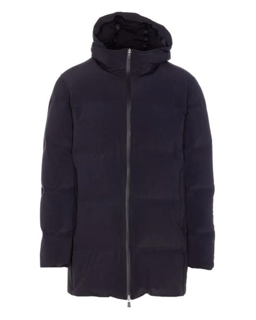 Herno Blue Hooded Padded Coat for men