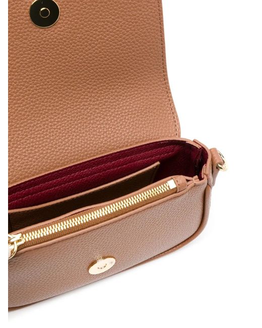 Emporio Armani Pink Logo-Lettering Pebbled Crossbody Bag