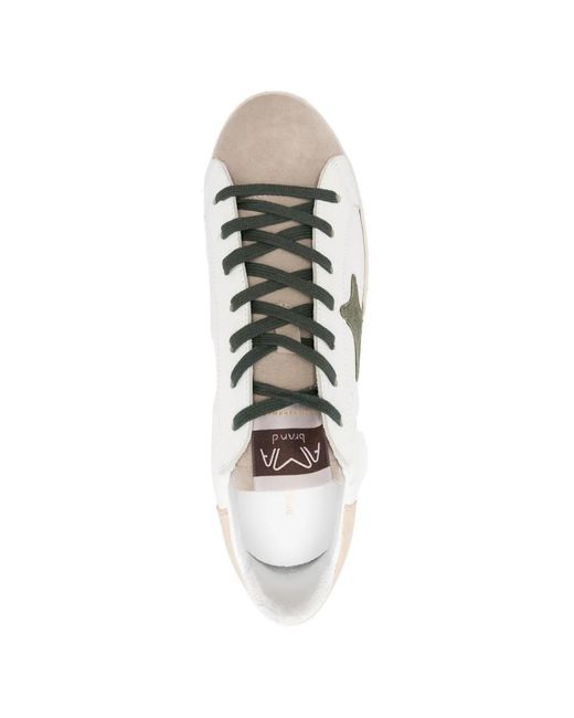 AMA BRAND White Star-Patch Sneakers for men