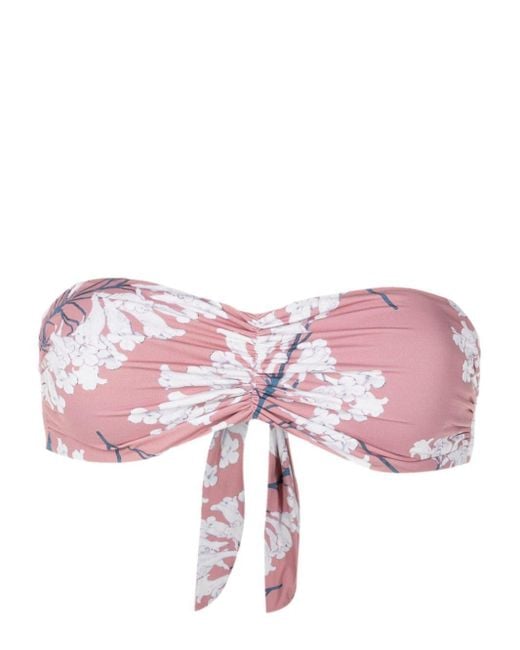 Clube Bossa Pink Venet Floral-print Bikini Top