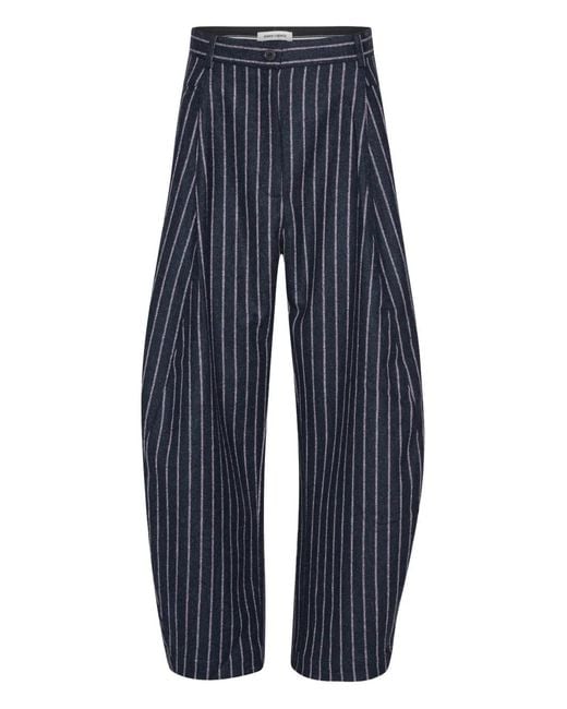 Henrik Vibskov Blue Shady Suiting Pinstripe Wide-Leg Trousers