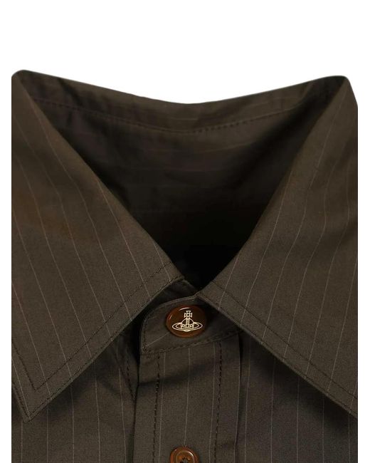 Vivienne Westwood Brown Achilles Oversized Utility Shirt for men