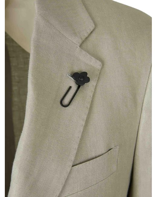 Lardini Gray Single-Breasted Suit for men